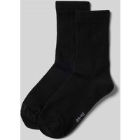 Snocks Socken mit elastischem Rippenbündchen im 2er-Pack in Black, Größe 35-38 von Snocks