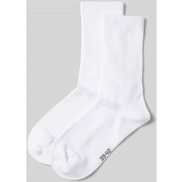 Snocks Socken mit elastischem Rippenbündchen im 2er-Pack in Weiss, Größe 39-42 von Snocks