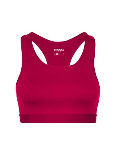 Snocks Sport BH für Damen - Sportunterwäsche Perfekter Halt ohne Einzuschränken - Schnell trocknend und unterstützend Fitness Bustier - Multifunktionaler Fitness Bra - Gr. M, Farbe Violett von Snocks