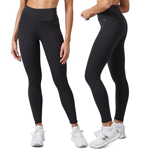 Snocks High Waist Leggings Lang Damen - Sport mit Bauchkontrolle und Anti-Squat - Blickdichte Sporthose - Super Dehnbar - Push Up Sportswear ideal für Yoga, Laufen, Gym - Gr.S, Farbe Schwarz von Snocks