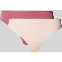 Snocks String mit elastischem Bund im 2er-Pack in Apricot, Größe XL von Snocks