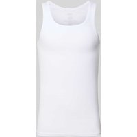 Snocks Tanktop mit geripptem Rundhalsausschnitt in Weiss, Größe M von Snocks