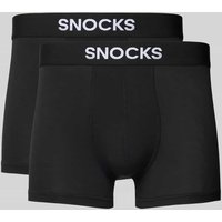 Snocks Trunks mit elastischem Bund im 2er-Pack in Black, Größe XXL von Snocks