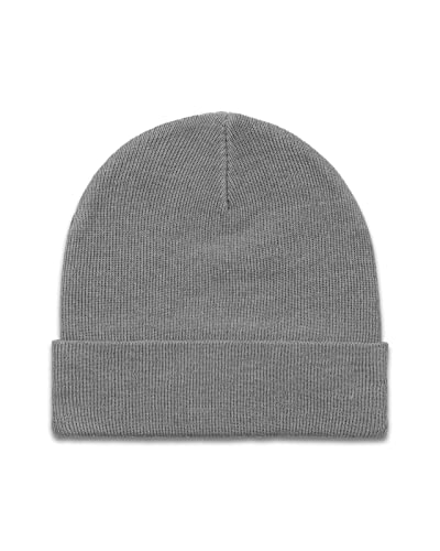 Snocks Unisex Beanie aus recyceltem Polyester Mütze Damen und Herren (as3, Alpha, one_Size, 1x Grau, OneSize) von Snocks