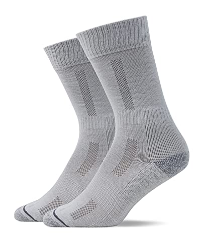 Snocks Wandersocken für Damen und Herren- Atmungsaktive und geruchsfreie Outdoor Trekkingsocken - Anti-Blasen Allrounder - Perfekte Passform - Hellgrau - 47-50 von Snocks