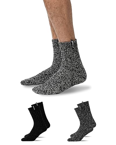 Snocks Wollsocken Damen 2x Winter Norweger Socken Damen Schwarz Größe 35-38 Dicke Socken Norwegersocken Warme Socken Strick Socken Kuschelsocken von Snocks