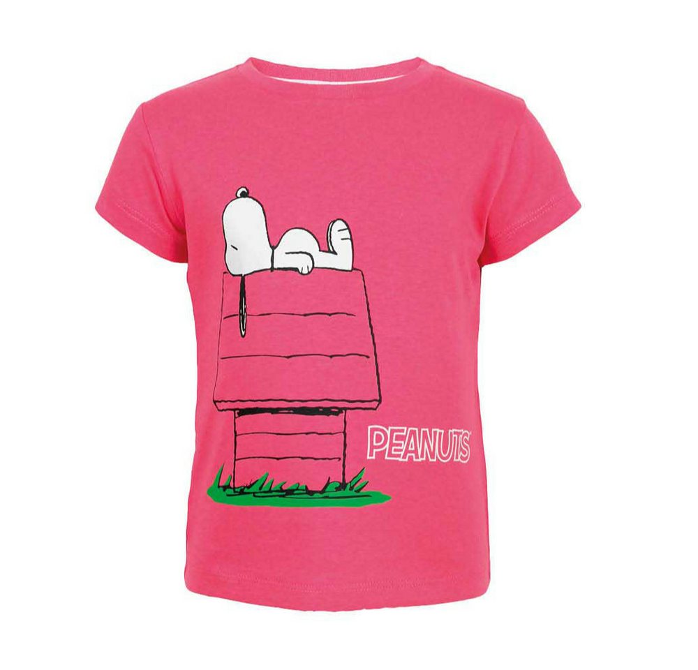 Snoopy Print-Shirt Peanuts Snoopy Kinder Mädchen kurzarm T-Shirt Shirt Gr. 92 bis 128, Baumwolle von Snoopy