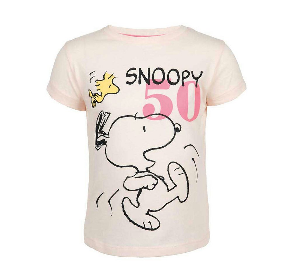 Snoopy Print-Shirt Peanuts Snoopy Kinder Mädchen kurzarm T-Shirt Shirt Gr. 92 bis 128, Baumwolle von Snoopy