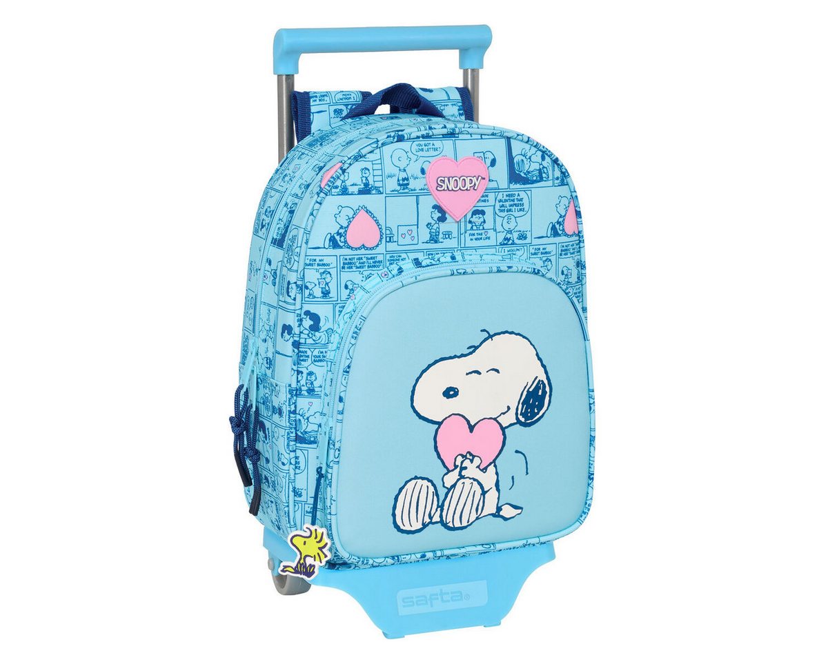 Snoopy Rucksack Kinder Rucksack mit Rädern Snoopy Love Blau 26 x 11 x 67 cm 26 x 34 x von Snoopy