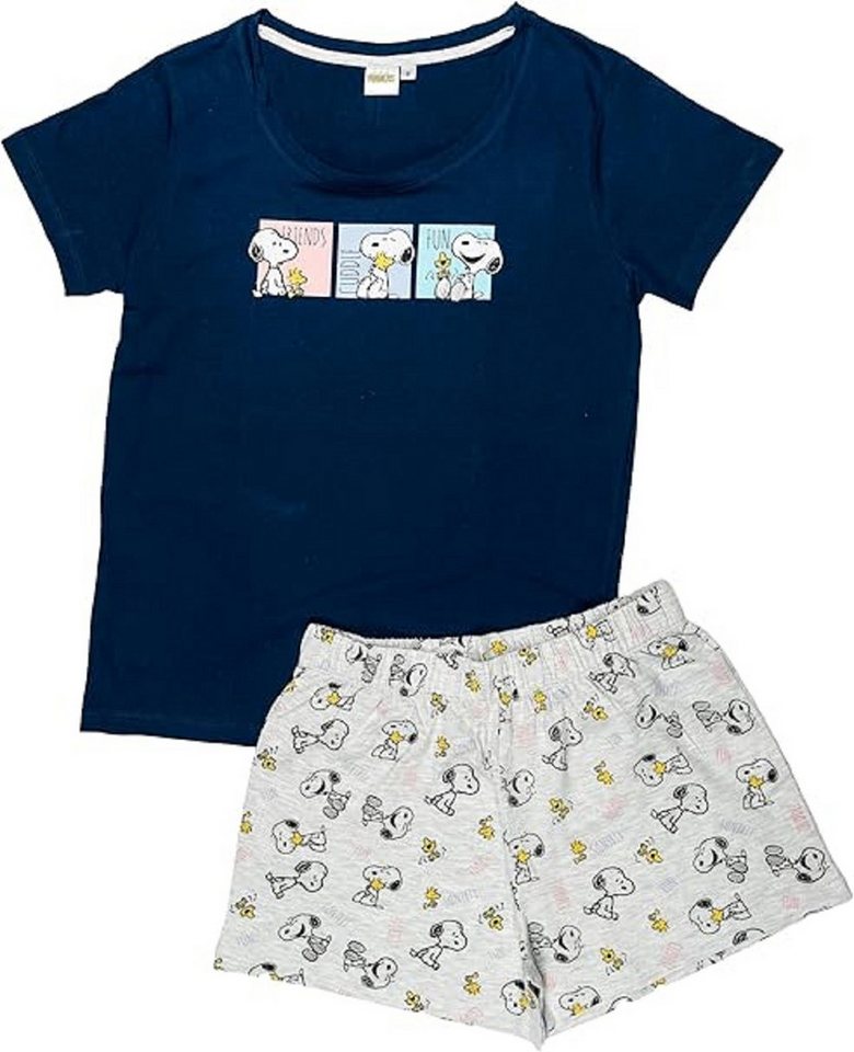 Snoopy Schlafanzug Pyjama Set Damen Baumwolle Ärmellos mit Tanktop und Shorts von Snoopy