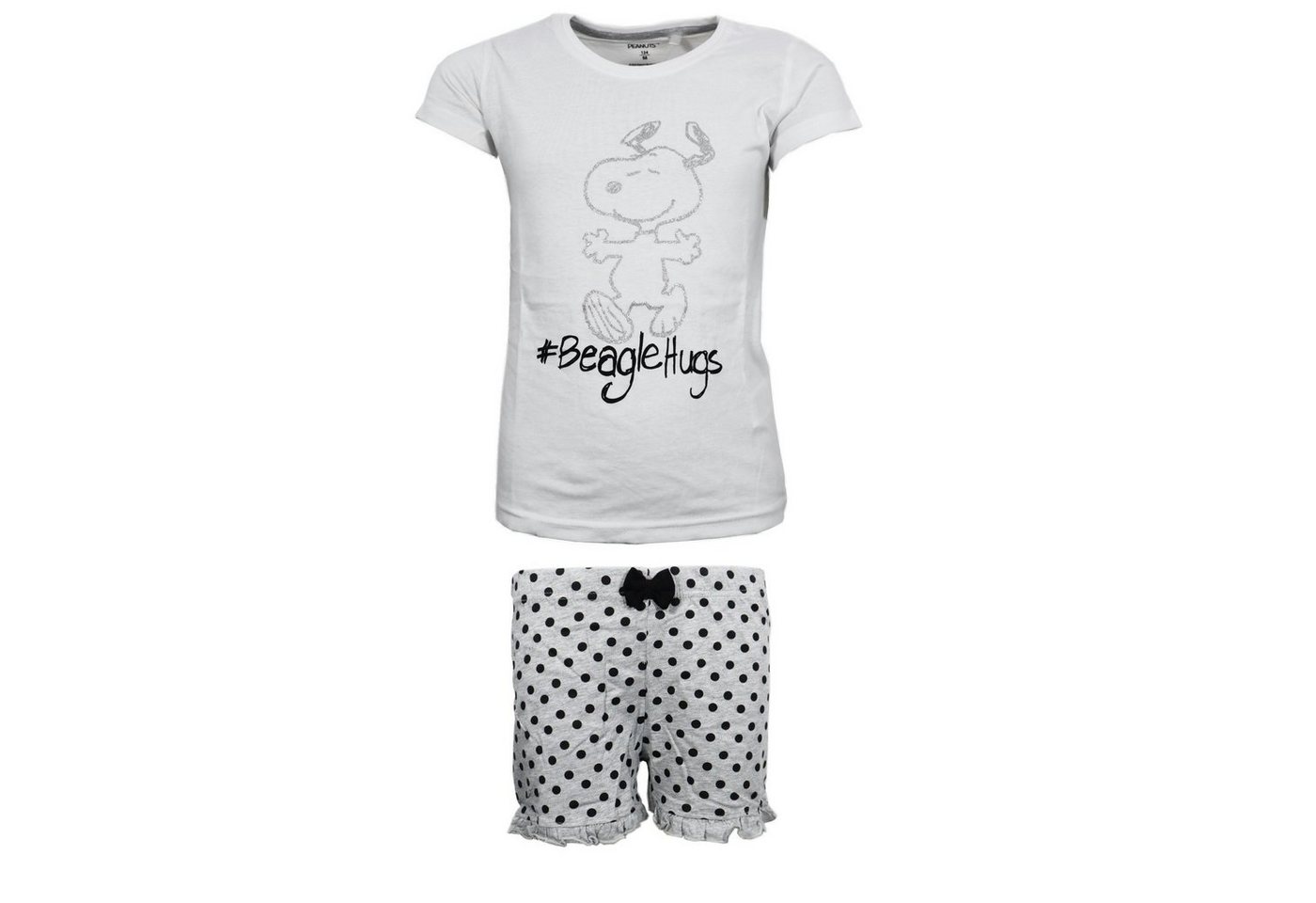 Snoopy Schlafanzug Snoopy Mädchen kurzarm Pyjama Shirt Shorts Gr. 134 bis 164 von Snoopy