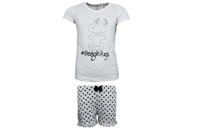 Snoopy Schlafanzug Peanuts Snoopy Mädchen kurzarm Pyjama Shirt Shorts (Set) Gr. 134 bis 164 von Snoopy