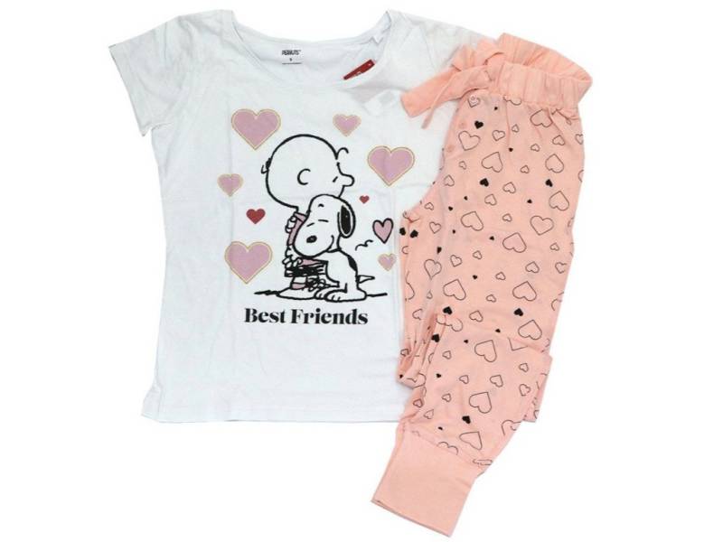 Snoopy Schlafanzug The Peanuts Schlafanzug für Damen Snoopy und Charlie Brown von Snoopy