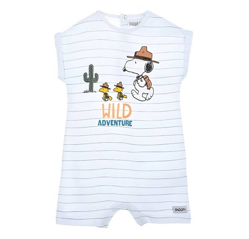 Snoopy Strampler Snoopy Love Baby Kleinkind kurzarm Body Strampler Gr. 68 bis 86, Baumwolle von Snoopy
