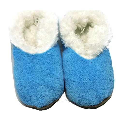 Snoozies ® weiche Flauschige Hausschuhe - Plüsch Patschen Plush Solids (36-37, hellblau) von Snoozies