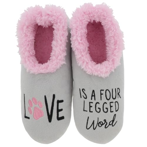 Snoozies Pairables Katzen- und Hundehausschuh-Kollektion – mit vier einzigartigen Designs und Damengrößen 36-42, Vierbeiner, Small von Snoozies