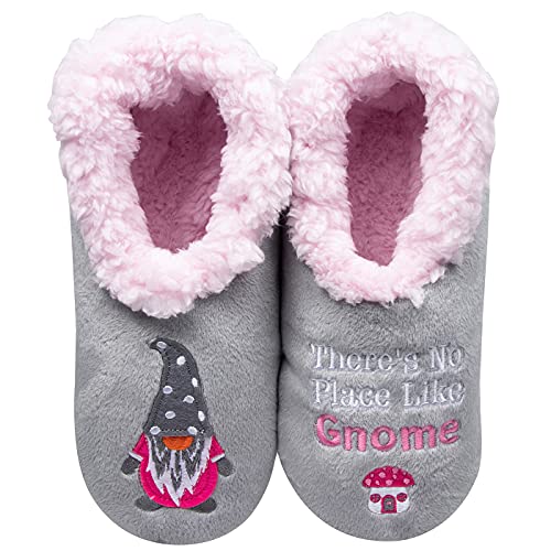 Snoozies Pairables for Women - There's no place like Gnome, hellgrau, Large von Snoozies