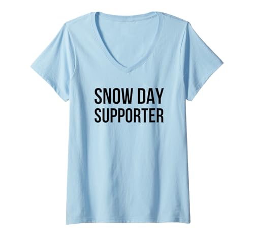 Damen Lustiger Winterwetter-Humor für Fans von Snow Day T-Shirt mit V-Ausschnitt Damen Lustiger Winterwetter-Humor für Fans von Snow Day T-Shirt mit V-Ausschnitt von Snow Day Spirit Apparel Co.