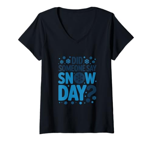 Damen Stolzer Unterstützer von Schneetagen Schneetag Winter Schneeflocke T-Shirt mit V-Ausschnitt Damen Stolzer Unterstützer von Schneetagen Schneetag Winter Schneeflocke T-Shirt mit V-Ausschnitt von Snow Day Supporter Winter Snowman Snowflake