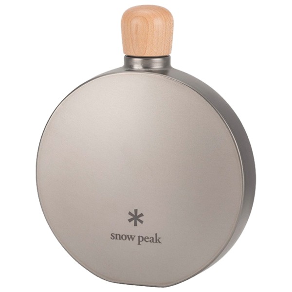 Snow Peak - Round Flask Titanium - Flachmann Gr 150 ml titanium von Snow Peak