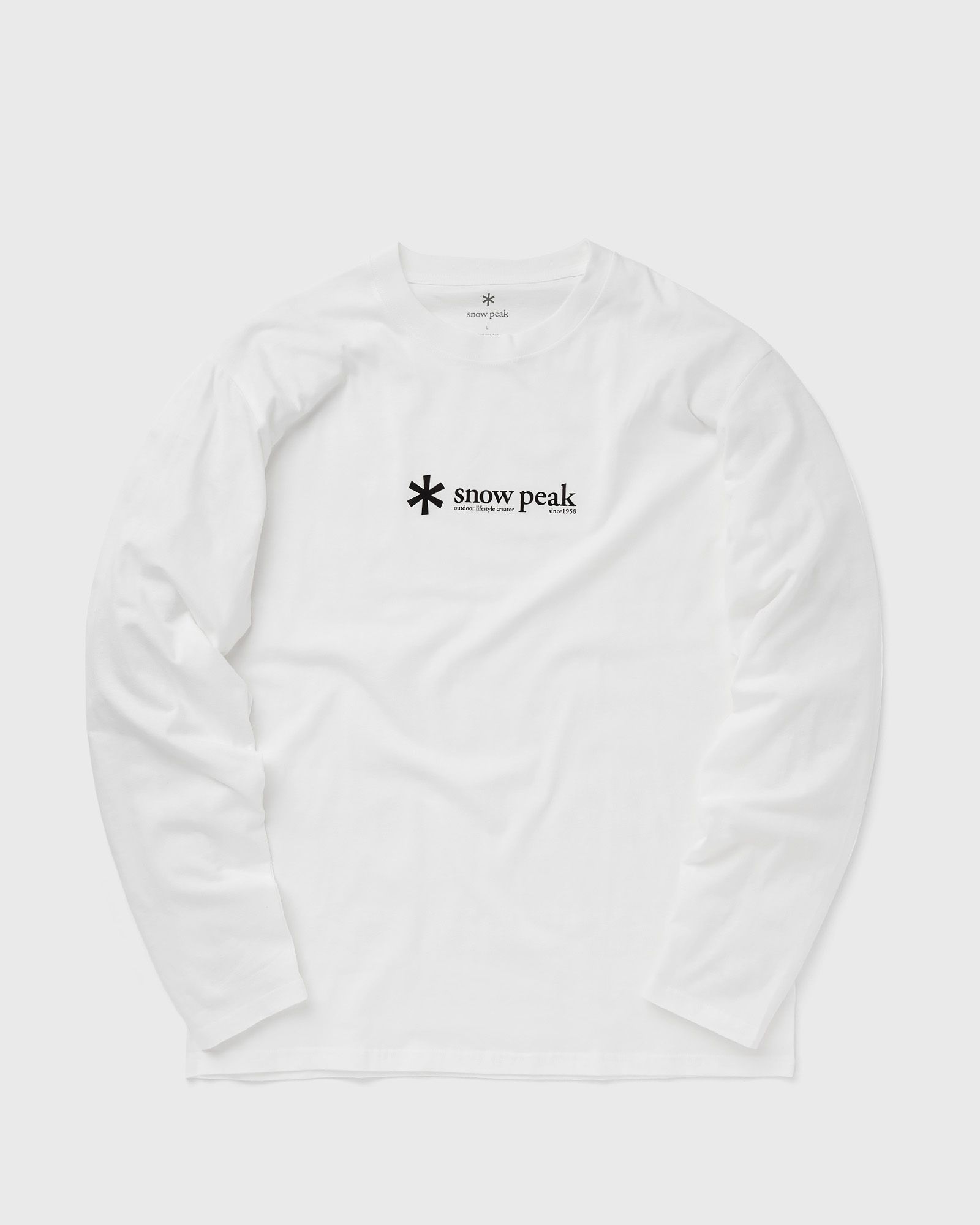 Snow Peak SOFT COTTON LOGO LONG SLEEVE T-SHIRT men Longsleeves white in Größe:L von Snow Peak