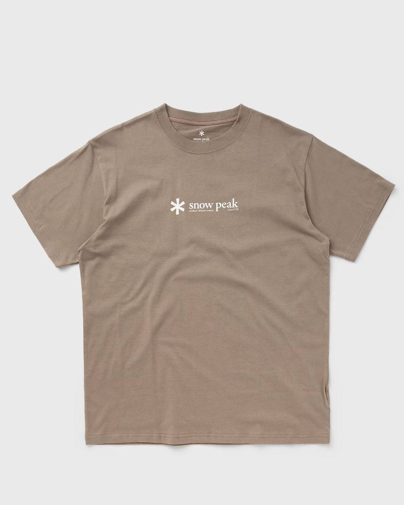 Snow Peak SOFT COTTON LOGO SHORT SLEEVE T-SHIRT men Shortsleeves beige in Größe:L von Snow Peak
