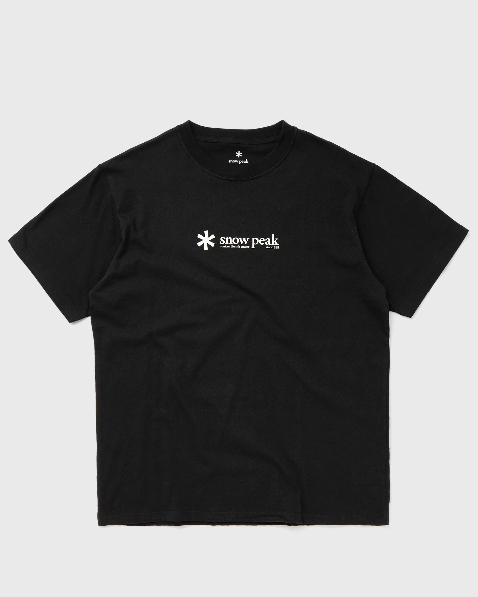 Snow Peak SOFT COTTON LOGO SHORT SLEEVE T-SHIRT men Shortsleeves black in Größe:L von Snow Peak