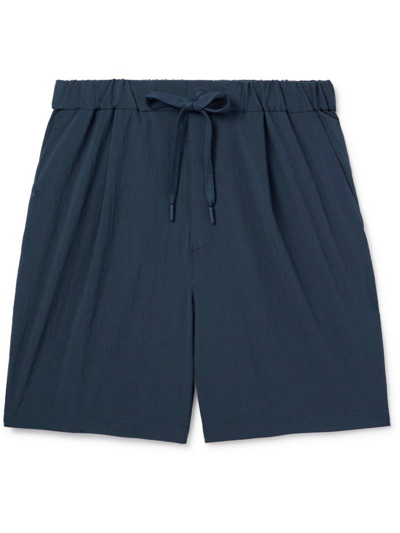 SNOW PEAK - Straight-Leg Logo-Print Primeflex™ Dot Air® Drawstring Shorts - Men - Blue - M von SNOW PEAK