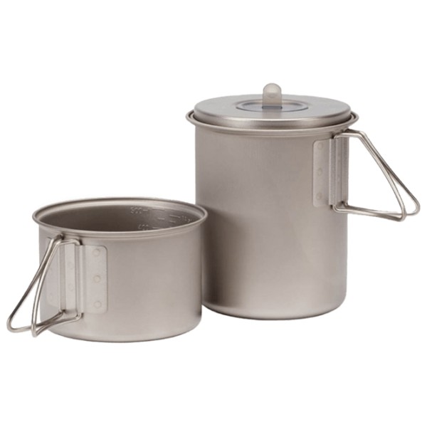 Snow Peak - Titanium Mini Solo Combo 2.0 - Topf grau von Snow Peak