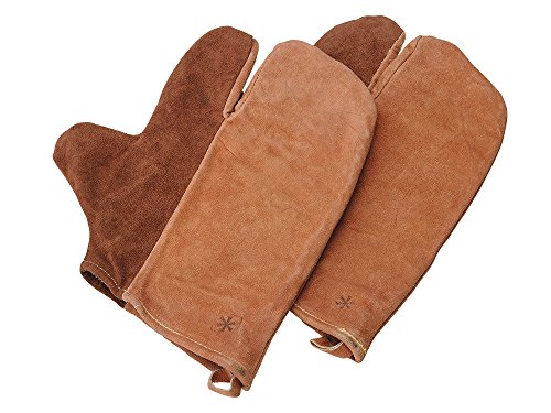 Snow Peak Unisex Camper-Fäustlinge, braun, One Size (2er Pack) von Snow Peak
