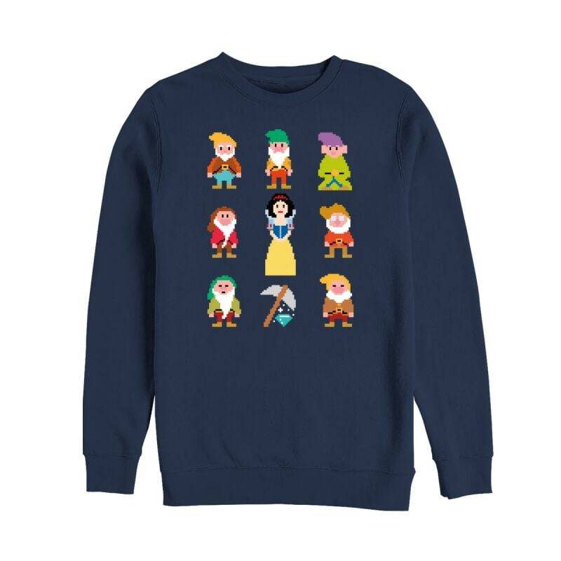 Schneewittchen Pixel Dwarf Sweatshirt navy in M von Schneewittchen