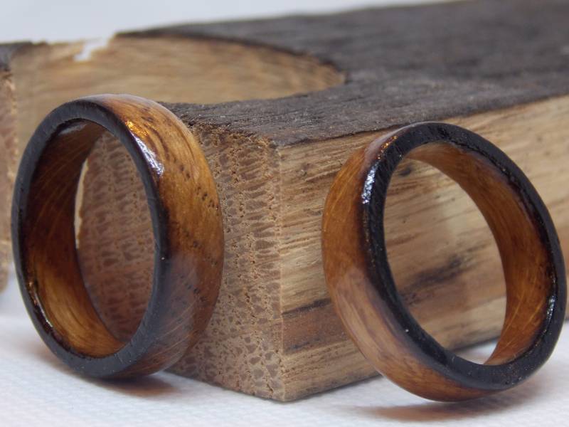 Echter Whiskyfass Holzring Verkohlte Daube Aus Weißer Eiche von SnowDaysInn