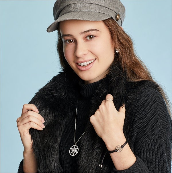 Große Sterling Silber Schneeflocke Anhänger Halskette von SnowJewelAustralia