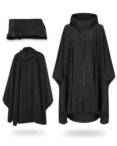 Snowalva Poncho für Erwachsene, wasserdicht, mit Reißverschluss, leicht, wiederverwendbar, Regenponcho für Erwachsene, wasserdicht, Reisen, Festival, Poncho für Erwachsene, für Outdoor, Camping, Snowalva Poncho für Erwachsene, wasserdicht, mit Reißverschluss, leicht, wiederverwendbar, Regenponcho für Erwachsene, wasserdicht, Reisen, Festival, Poncho für Erwachsene, für Outdoor, Camping, von Snowalva