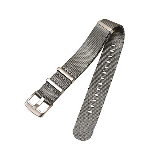 20mm 22mm NATO Nylon Gestreifte Strap Leinwand Ersatzband Uhrenzubehör, 20mm von Snowdrift