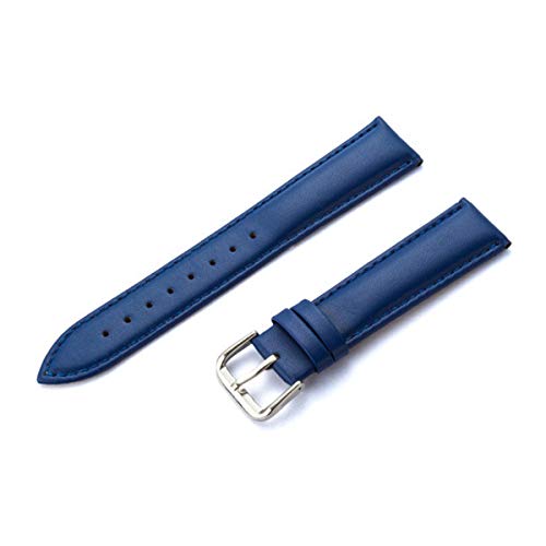 Leder Uhrenarmband-Bügel 12-24 mm Uhrenarmband Uhrenzubehör, Blau, 19mm von Snowdrift