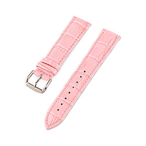 Uhrenarmband-Gurt-Frau Uhrenarmbänder Lederarmband Uhrenarmband 10-24mm Mehrfarbenuhrenarmbänder, Rosa, 10mm von Snowdrift