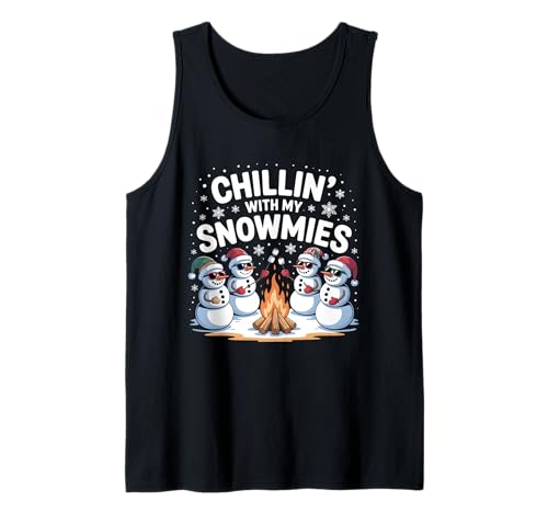 Chillin with My Snowmies Lagerfeuer Schneemann Herren Damen Kinder Tank Top Chillin with My Snowmies Lagerfeuer Schneemann Herren Damen Kinder Tank Top von Snowman Christmas Family Matching Pajamas