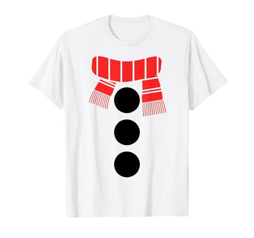 Schneemann Shirt Erwachsene Kinder Männer Frauen Weiß Schneemann Kostüm T-Shirt von Snowman Costume Shirts