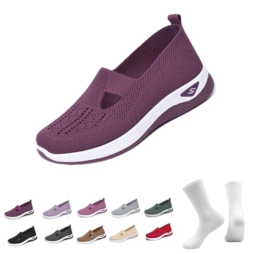 Annelie Schuhe, Annelie - Der Sommerschuh, der Leichtigkeit spürbar macht, Orthopädische Schuhe Damen Breiter Fuß, Sommer Slip-On Schuhes, Mesh-Obermaterial, Atmungsaktiv und Rutschfest (36,1PC-D) von Snrtevu