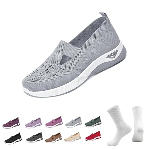 Annelie Schuhe, Annelie - Der Sommerschuh, der Leichtigkeit spürbar macht, Orthopädische Schuhe Damen Breiter Fuß, Sommer Slip-On Schuhes, Mesh-Obermaterial, Atmungsaktiv und Rutschfest (39,1PC-A) von Snrtevu