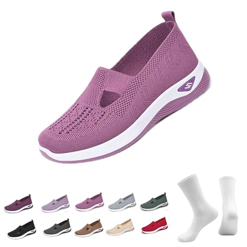 Annelie Schuhe, Annelie - Der Sommerschuh, der Leichtigkeit spürbar macht, Orthopädische Schuhe Damen Breiter Fuß, Sommer Slip-On Schuhes, Mesh-Obermaterial, Atmungsaktiv und Rutschfest (41,1PC-F) von Snrtevu