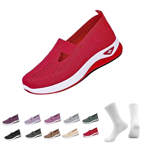 Annelie Schuhe, Annelie - Der Sommerschuh, der Leichtigkeit spürbar macht, Orthopädische Schuhe Damen Breiter Fuß, Sommer Slip-On Schuhes, Mesh-Obermaterial, Atmungsaktiv und Rutschfest (41,1PC-H) von Snrtevu