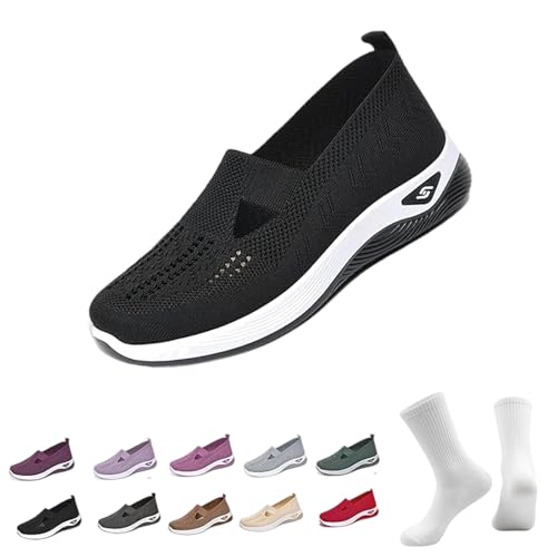 Annelie Schuhe, Annelie - Der Sommerschuh, der Leichtigkeit spürbar macht, Orthopädische Schuhe Damen Breiter Fuß, Sommer Slip-On Schuhes, Mesh-Obermaterial, Atmungsaktiv und Rutschfest (42,1PC-C) von Snrtevu