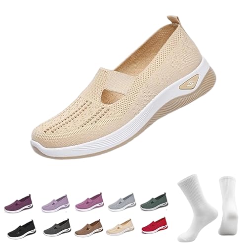 Annelie Schuhe, Annelie - Der Sommerschuh, der Leichtigkeit spürbar macht, Orthopädische Schuhe Damen Breiter Fuß, Sommer Slip-On Schuhes, Mesh-Obermaterial, Atmungsaktiv und Rutschfest (42,1PC-E) von Snrtevu