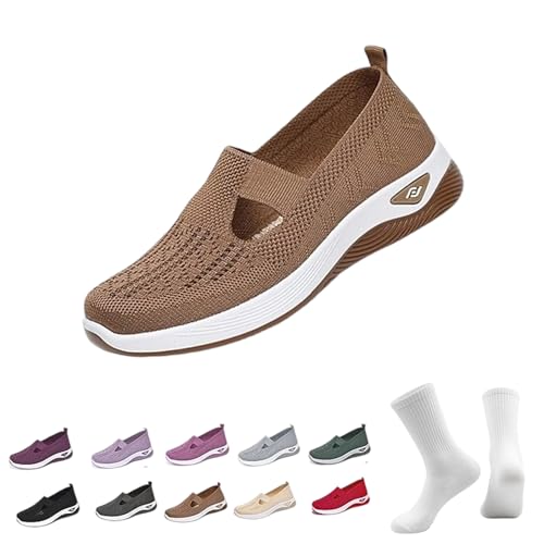 Annelie Schuhe, Annelie - Der Sommerschuh, der Leichtigkeit spürbar macht, Orthopädische Schuhe Damen Breiter Fuß, Sommer Slip-On Schuhes, Mesh-Obermaterial, Atmungsaktiv und Rutschfest (43,1PC-B) von Snrtevu