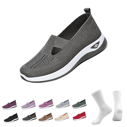 Annelie Schuhe, Annelie - Der Sommerschuh, der Leichtigkeit spürbar macht, Orthopädische Schuhe Damen Breiter Fuß, Sommer Slip-On Schuhes, Mesh-Obermaterial, Atmungsaktiv und Rutschfest (44,1PC-G) von Snrtevu
