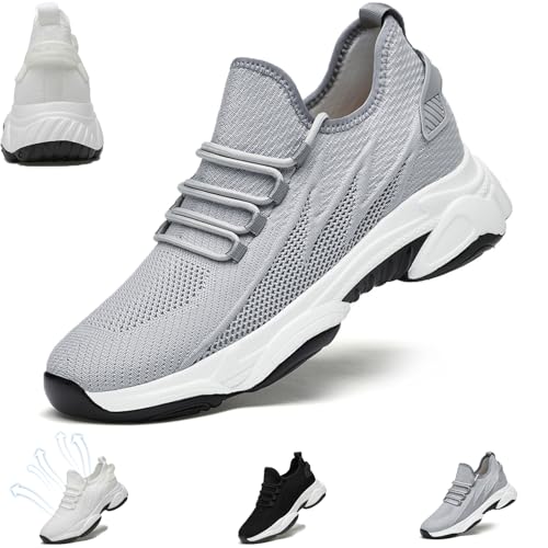 Elevateshoes Limitless, Schuhe Die Größer Machen Herren, Steigern Sie Lhre Höhe Erhöhung Unsichtbare Herrenschuhe, Schuhe Die Größer Machen Erhältlich In 6/8/10 cm (GREY-10CM,43) von Snrtevu
