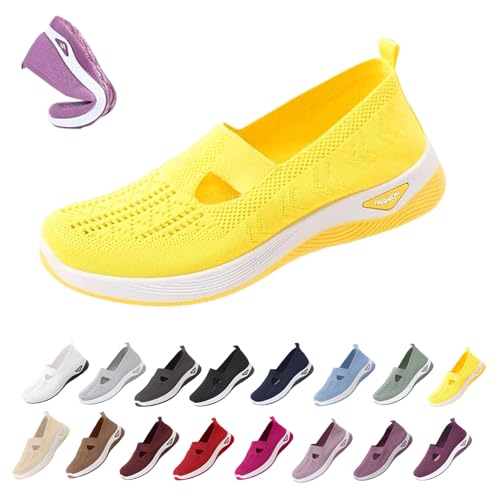 Ergo Nova - Orthopädische Komfort-Sneaker für Damen, Orthopädische Schuhe Damen, Sommer Weite H Walkingschuhe, Atmungsaktive, Ultra Bequeme Mesh (35,E) von Snrtevu
