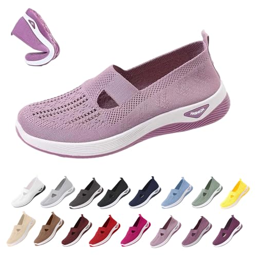 Ergo Nova - Orthopädische Komfort-Sneaker für Damen, Orthopädische Schuhe Damen, Sommer Weite H Walkingschuhe, Atmungsaktive, Ultra Bequeme Mesh (36,C) von Snrtevu